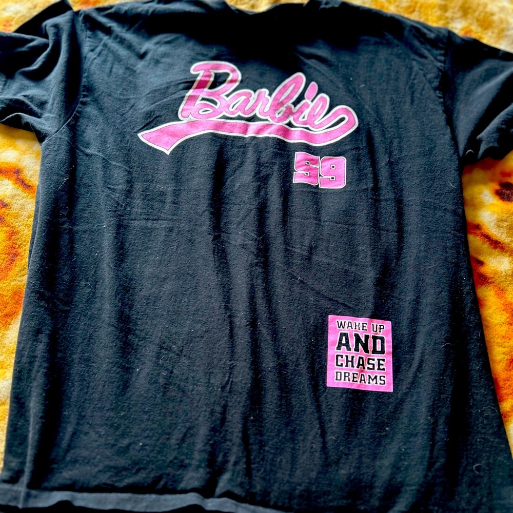 Barbie Dream Chaser Double-Sided Graphic Tee | XL Black Cotton Shirt